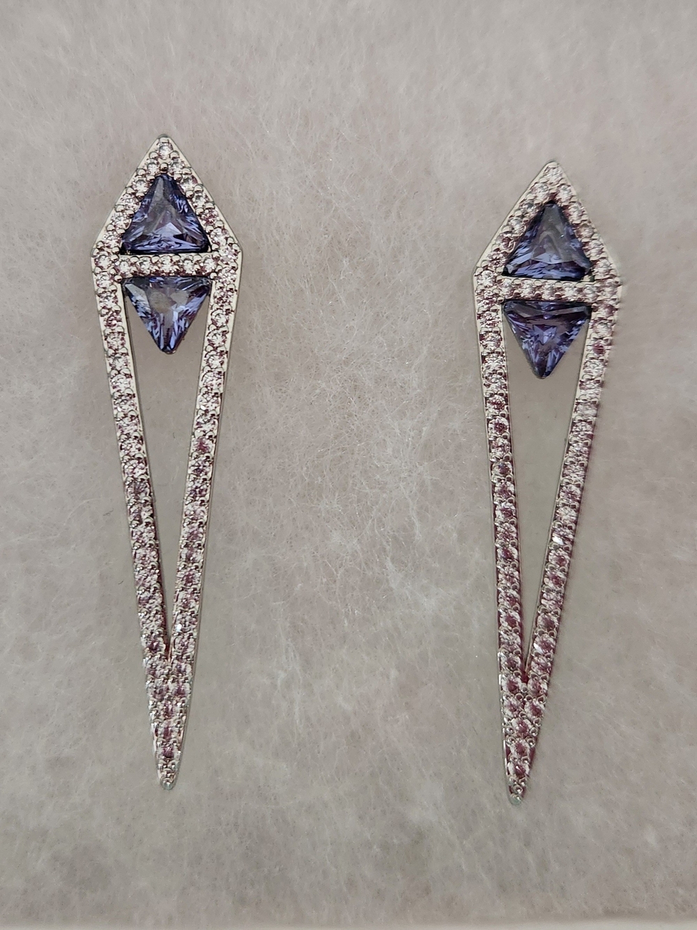 Elegant Blue Crystal Drop Earrings - Women Jewelry